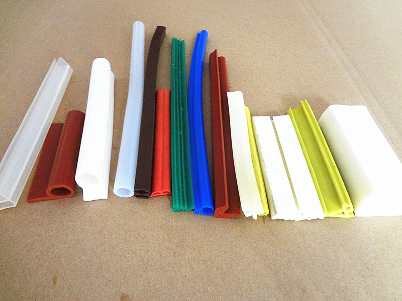 Extruded silicone rubber seals